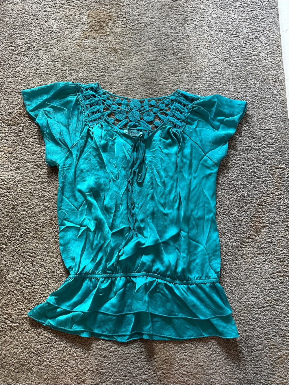 Mindy Crochet Detailed Top